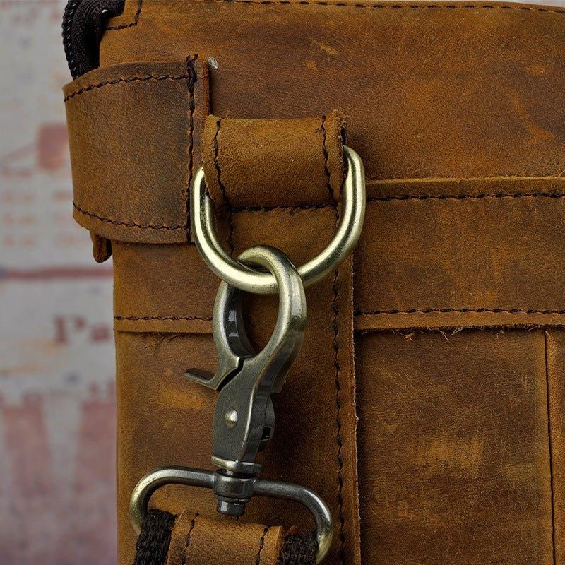 8-Calowa Torba Listonoszka Z Prawdziwej Skóry W Stylu Vintage Dla Mężczyzn