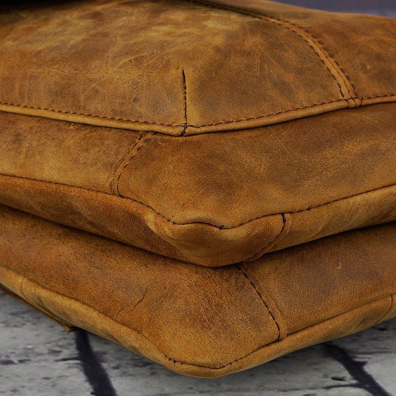 8-Calowa Torba Listonoszka Z Prawdziwej Skóry W Stylu Vintage Dla Mężczyzn