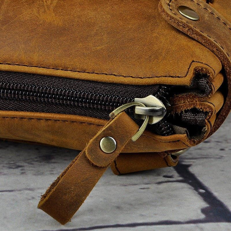 8-Calowa Torba Listonoszka Z Prawdziwej Skóry W Stylu Vintage Dla Mężczyzn