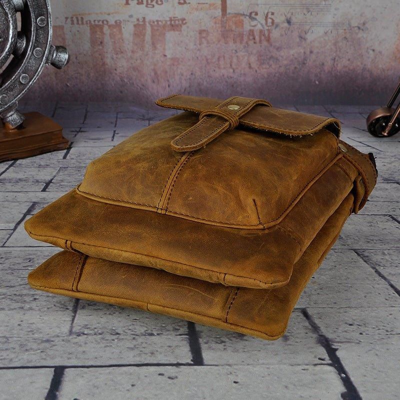 8-Calowa Torba Listonoszka Z Prawdziwej Skóry W Stylu Vintage Dla Mężczyzn