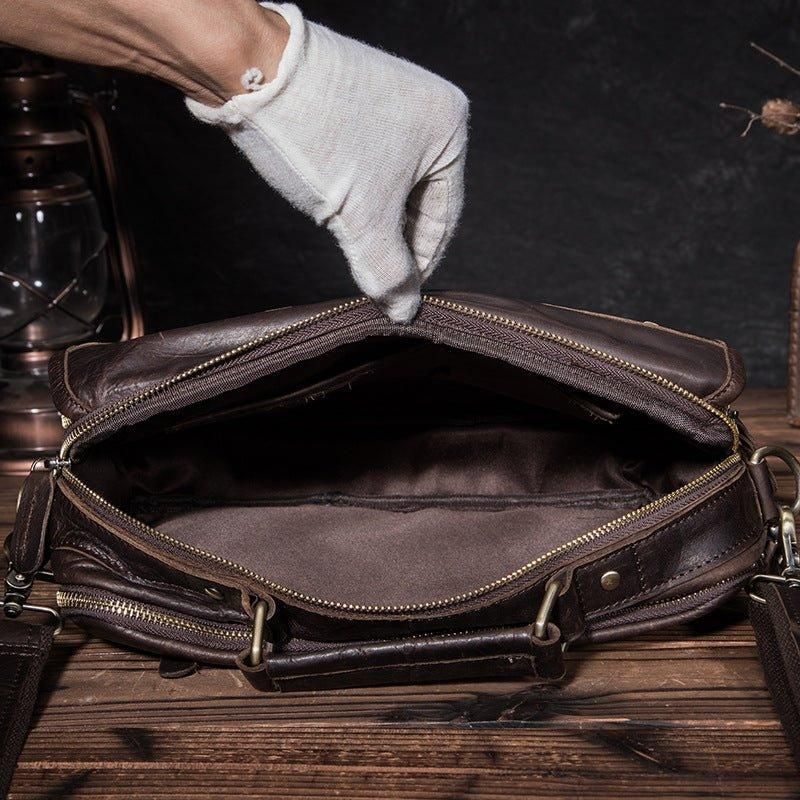 Duża Torba Kurierska Z Prawdziwej Skóry W Stylu Vintage