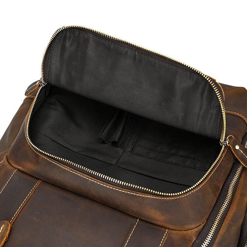 Duży Męski Skórzany Plecak W Stylu Vintage Do Podróży
