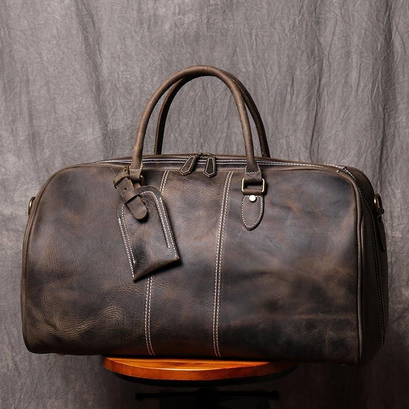 Męska Duża Torba Podróżna Ze Skóry W Stylu Vintage Wielokolorowa