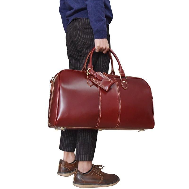 Męska Duża Torba Podróżna Ze Skóry W Stylu Vintage Wielokolorowa