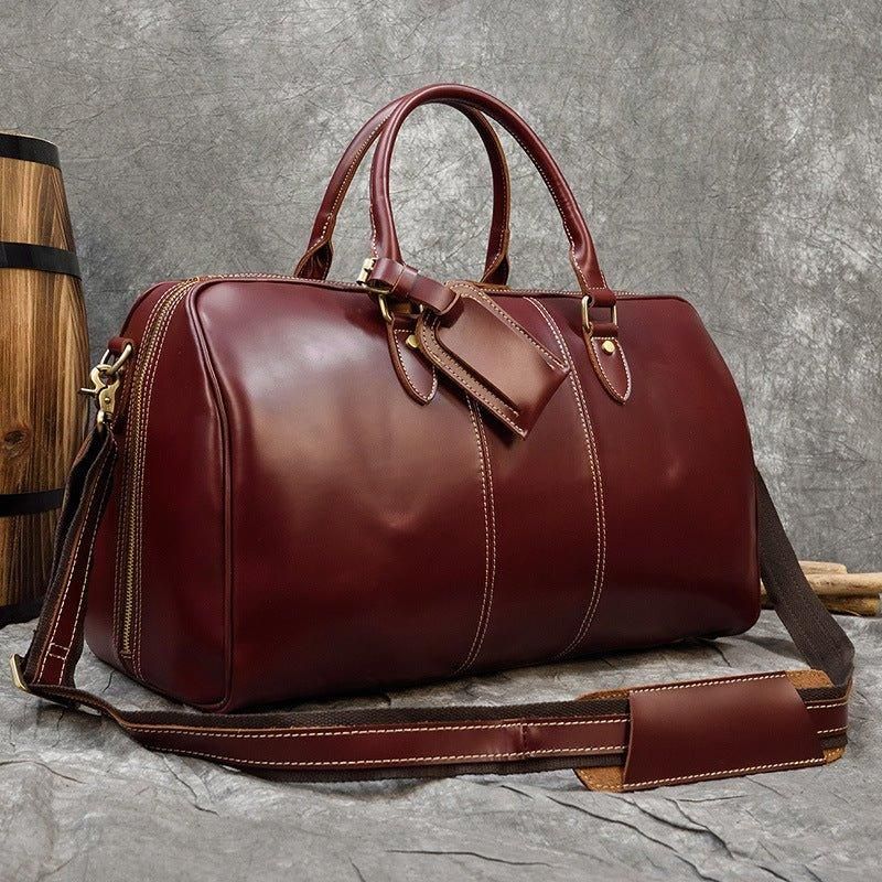 Męska Duża Torba Podróżna Ze Skóry W Stylu Vintage Wielokolorowa