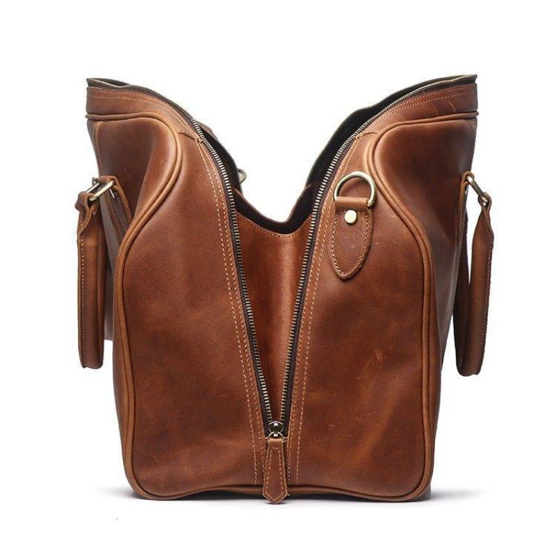 Męska Duża Torba Podróżna Ze Skóry W Stylu Vintage Wielokolorowa