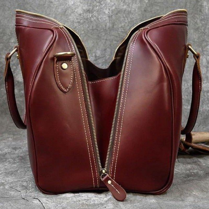 Męska Duża Torba Podróżna Ze Skóry W Stylu Vintage Wielokolorowa