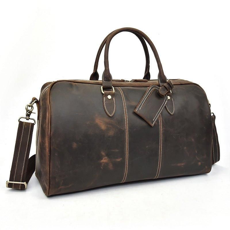 Męska Duża Torba Podróżna Ze Skóry W Stylu Vintage Wielokolorowa