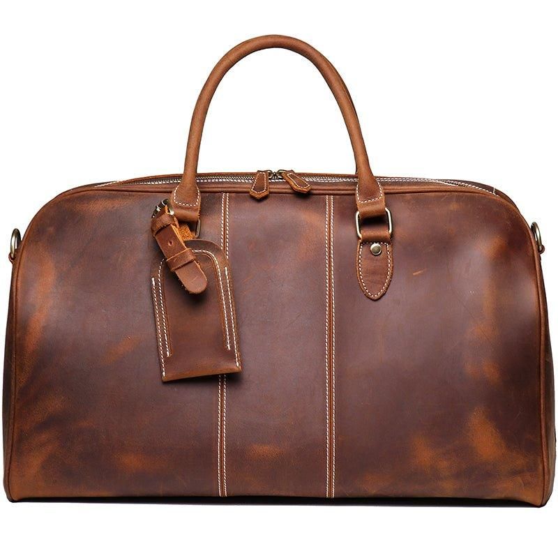 Męska Duża Torba Podróżna Ze Skóry W Stylu Vintage Wielokolorowa