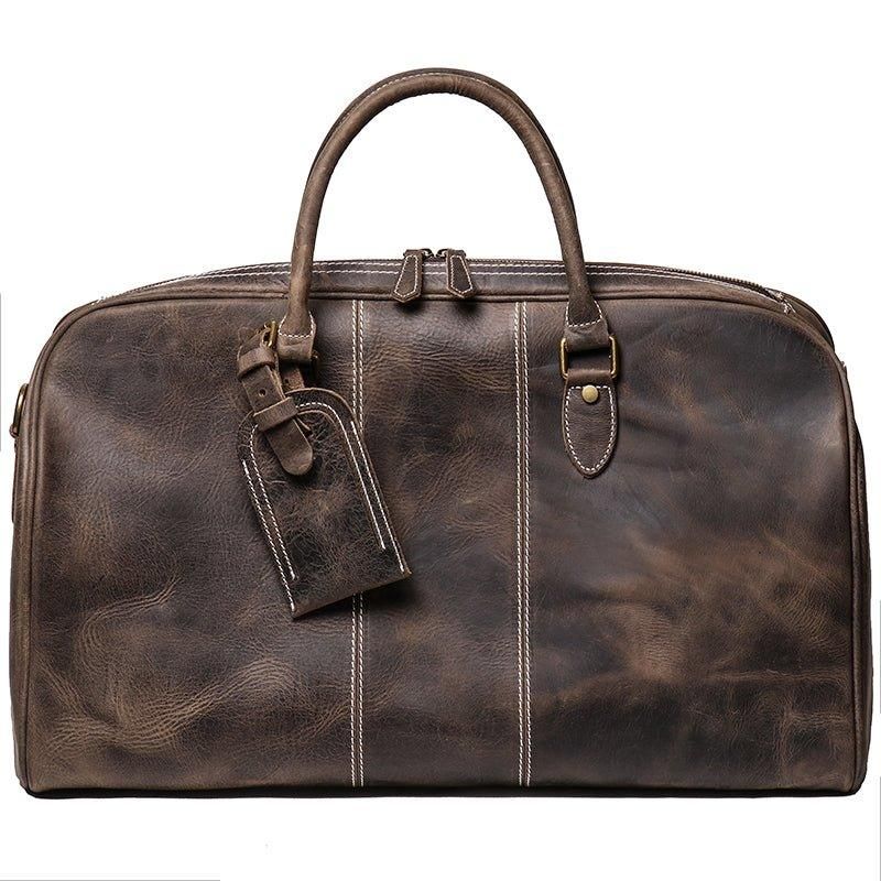 Męska Duża Torba Podróżna Ze Skóry W Stylu Vintage Wielokolorowa