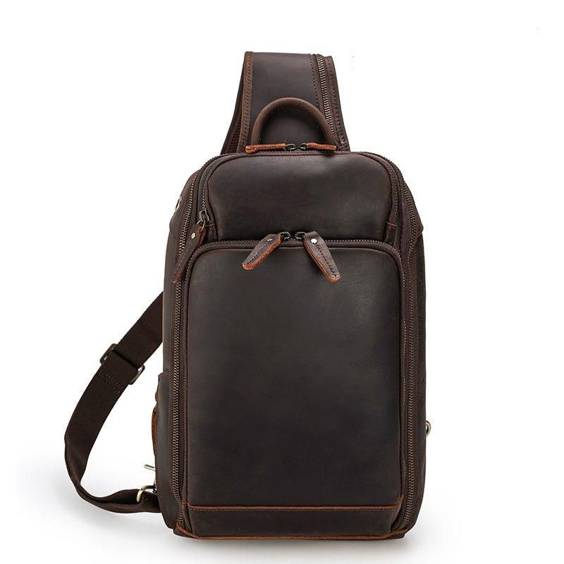 Męska Skórzana Torba Na Klatkę Piersiową Typu Crossbody