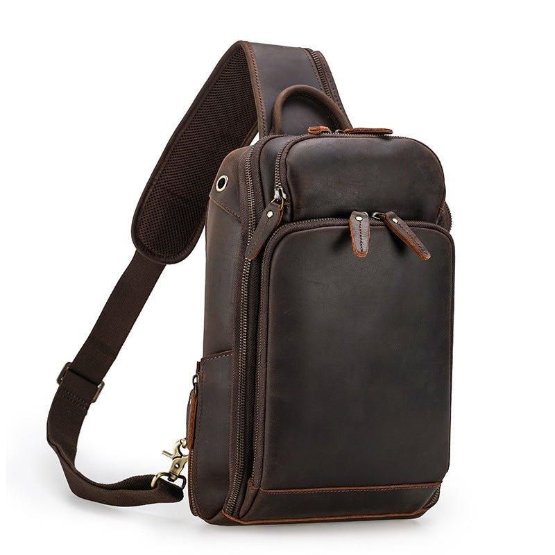 Męska Skórzana Torba Na Klatkę Piersiową Typu Crossbody
