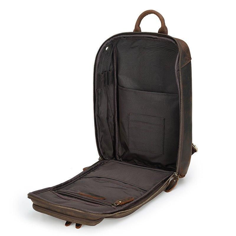 Męska Skórzana Torba Na Klatkę Piersiową Typu Crossbody