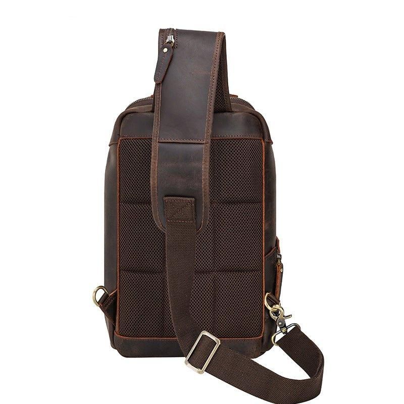 Męska Skórzana Torba Na Klatkę Piersiową Typu Crossbody