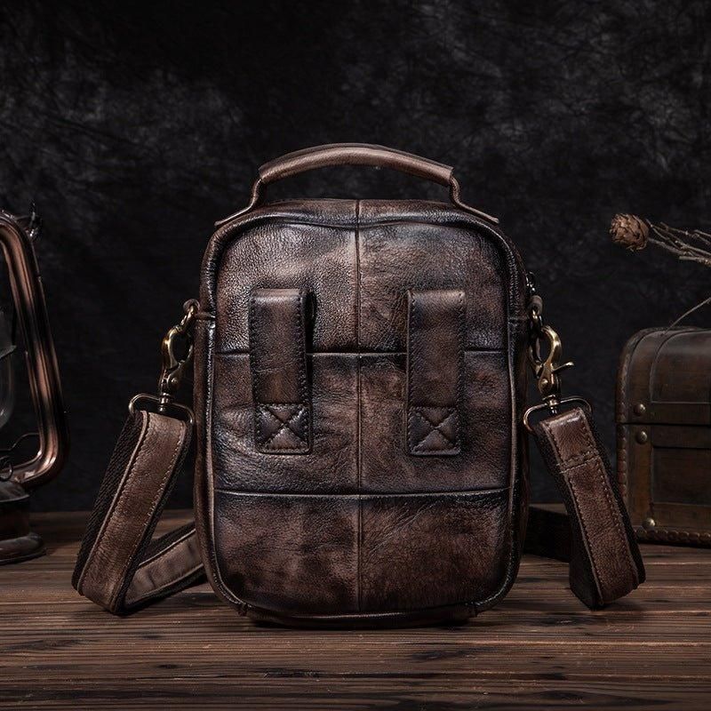 Męska Torba Listonoszka Na Ramię W Stylu Vintage Podwójnego Zastosowania