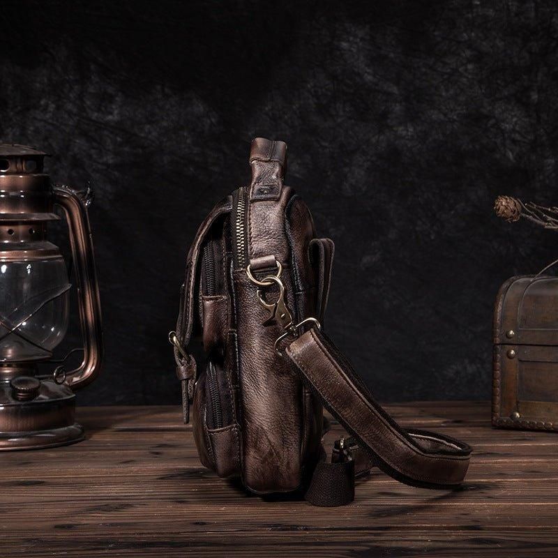 Męska Torba Listonoszka Na Ramię W Stylu Vintage Podwójnego Zastosowania