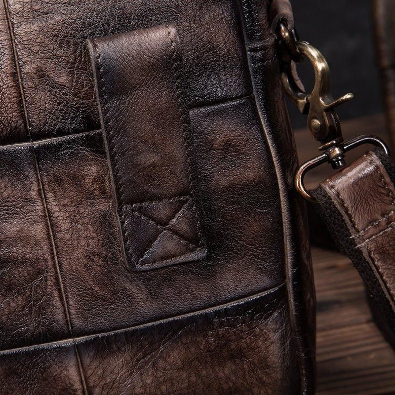 Męska Torba Listonoszka Na Ramię W Stylu Vintage Podwójnego Zastosowania