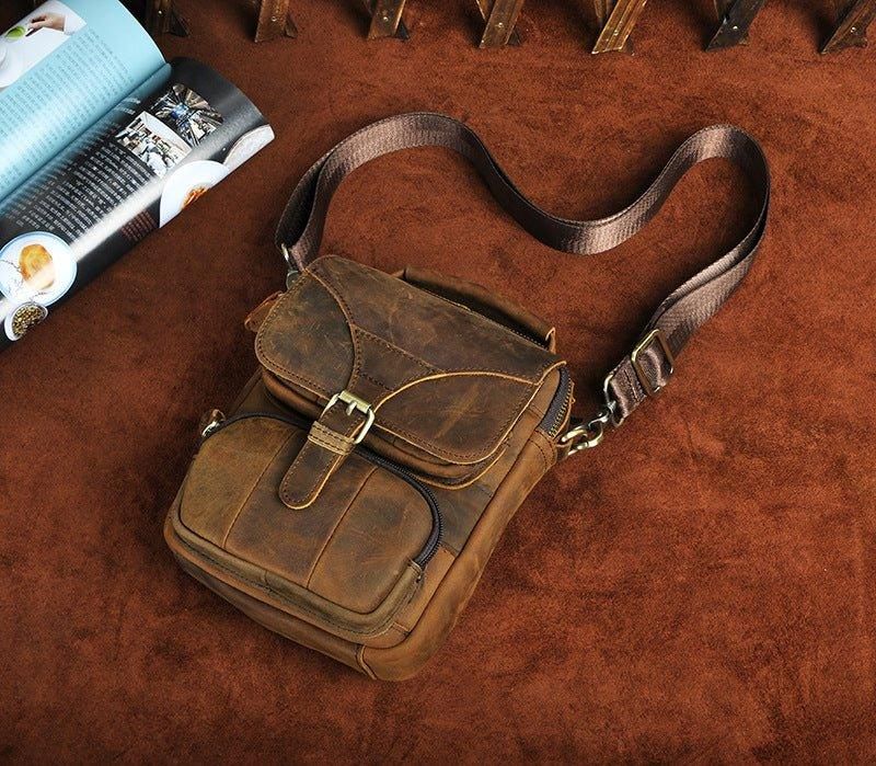 Męska Torba Listonoszka Na Ramię W Stylu Vintage Podwójnego Zastosowania