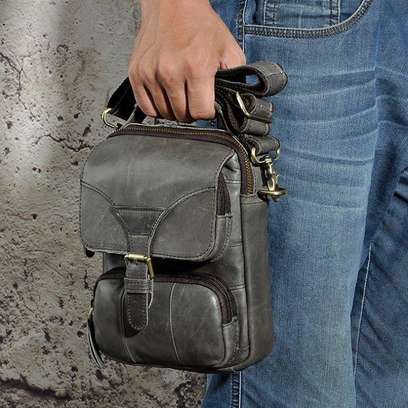 Męska Torba Listonoszka Na Ramię W Stylu Vintage Podwójnego Zastosowania
