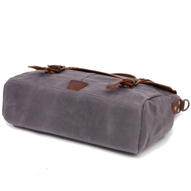 Męska Torba Na Laptopa Typu Crossbody Z Płótna I Skóry