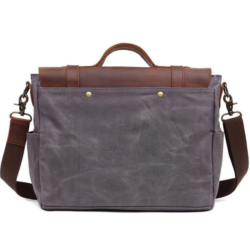 Męska Torba Na Laptopa Typu Crossbody Z Płótna I Skóry