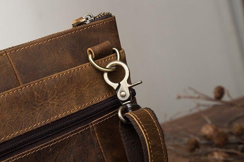 Męska Torba Na Ramię Z Prawdziwej Skóry W Stylu Vintage