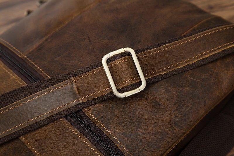 Męska Torba Na Ramię Z Prawdziwej Skóry W Stylu Vintage