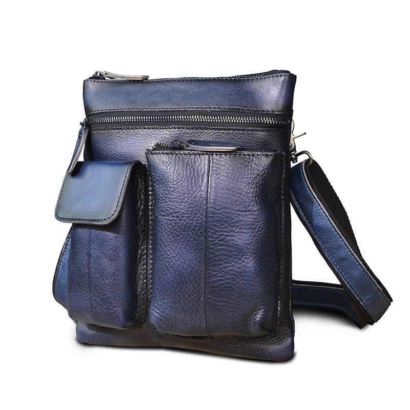 Męska Torba Na Ramię Z Prawdziwej Skóry W Stylu Vintage