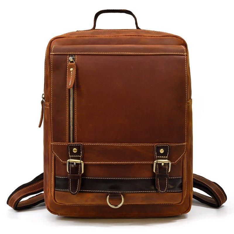 Męski Skórzany Plecak Na Laptopa W Stylu Vintage