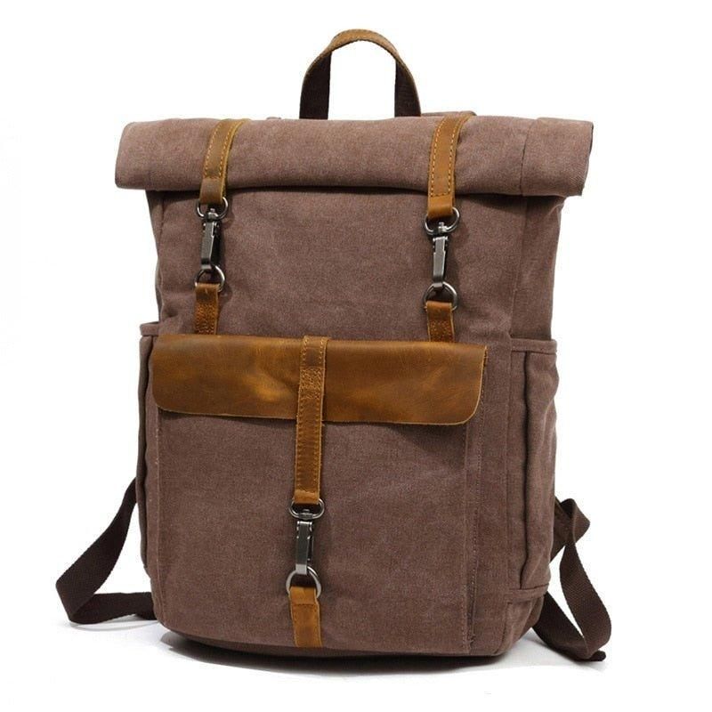 Plecak Outdoorowy W Stylu Retro Z Bawełnianego Płótna
