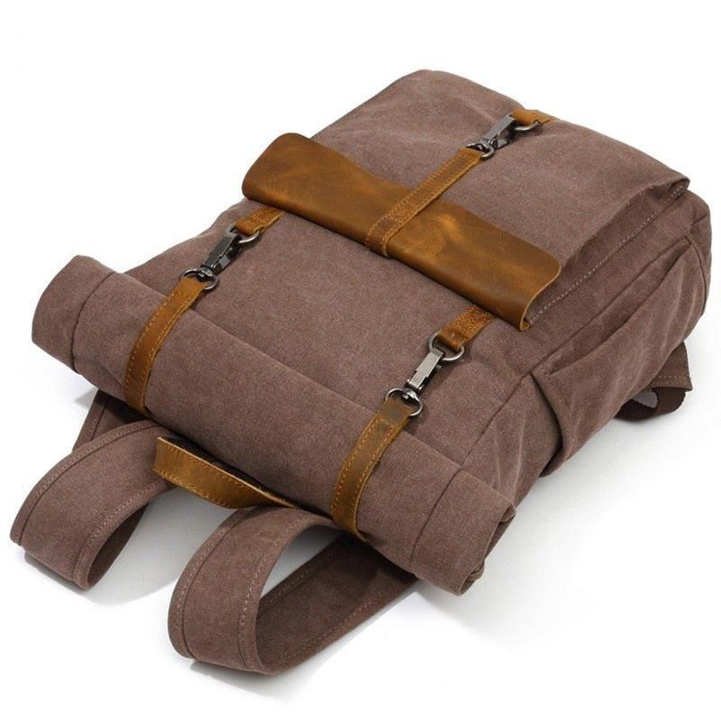 Plecak Outdoorowy W Stylu Retro Z Bawełnianego Płótna