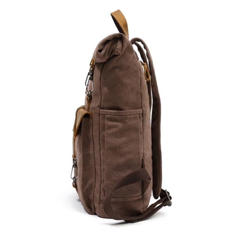 Plecak Outdoorowy W Stylu Retro Z Bawełnianego Płótna