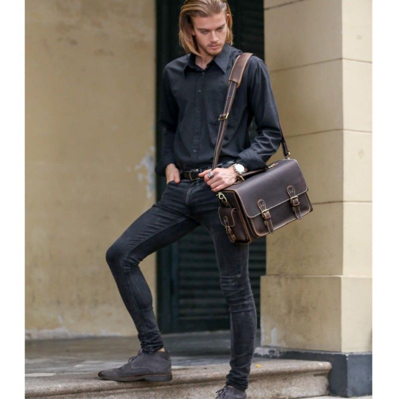 Skórzana Torba Na Aparat W Stylu Vintage Stylowy Obiektyw Slr Dslr