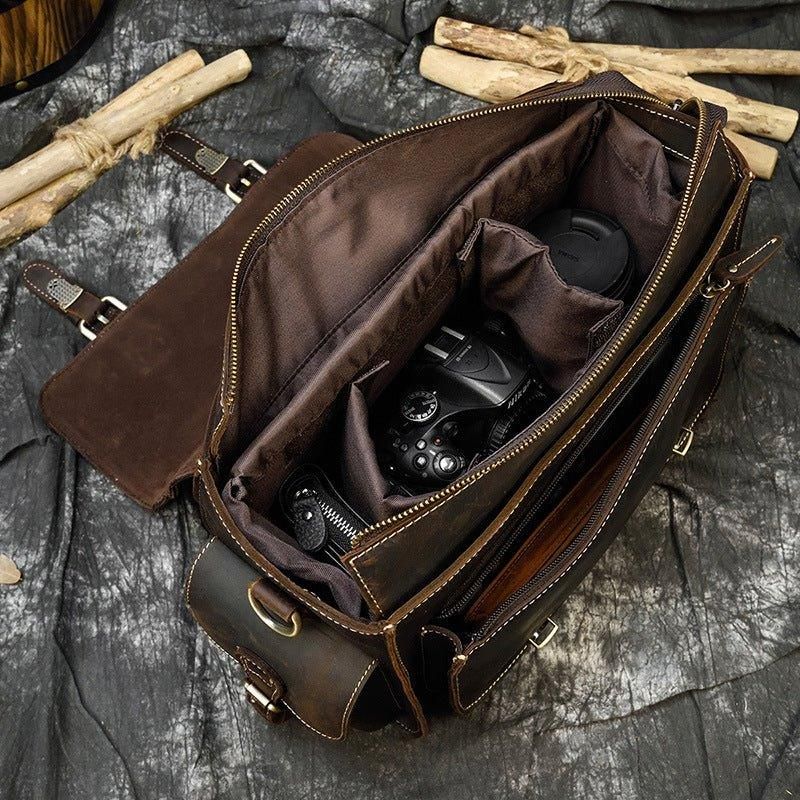 Skórzana Torba Na Aparat W Stylu Vintage Stylowy Obiektyw Slr Dslr