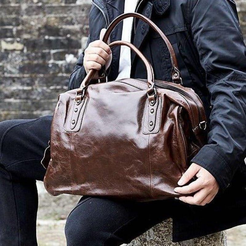 Skórzana Torba Podróżna W Stylu Vintage Dla Mężczyzn I Kobiet
