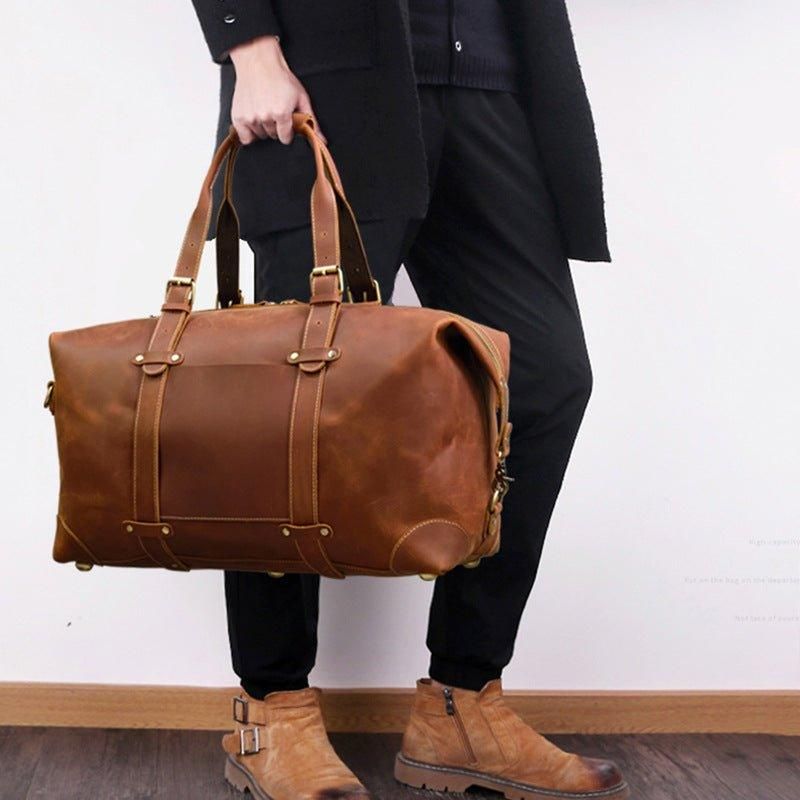 Skórzana Torba Podróżna Ze Skóry Bydlęcej W Stylu Vintage