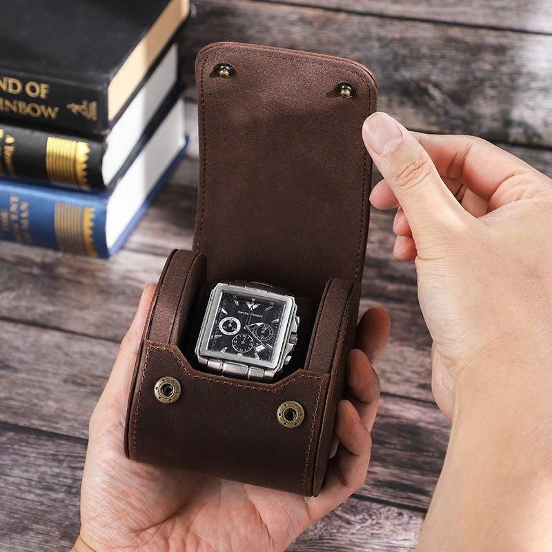 Skórzane Etui Na Zegarek W Stylu Vintage Dla Mężczyzn