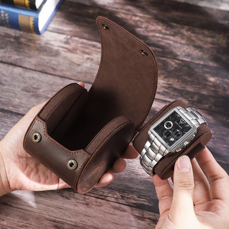 Skórzane Etui Na Zegarek W Stylu Vintage Dla Mężczyzn