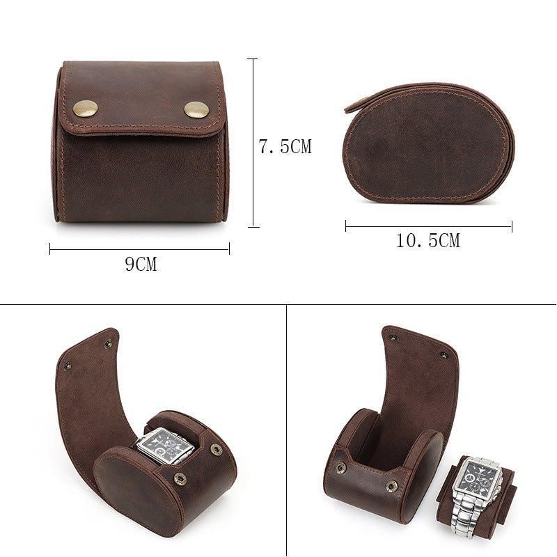Skórzane Etui Na Zegarek W Stylu Vintage Dla Mężczyzn