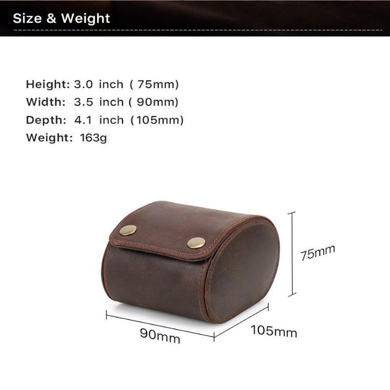 Skórzane Etui Na Zegarek W Stylu Vintage Dla Mężczyzn