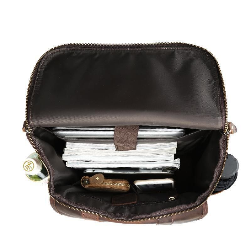 Skórzany Plecak W Stylu Vintage Na 16-Calowy Laptop