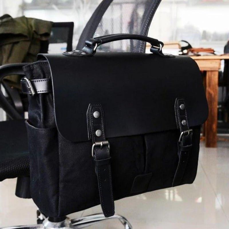 Teczka Na Laptopa Z Woskowanego Płótna. Torby Motocyklowe