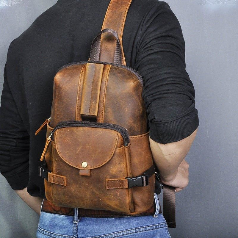 Torba Na Ramię Ze Skóry Naturalnej Vintage