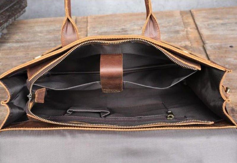 Wąska Skórzana Torba Na Laptopa Dla Mężczyzn